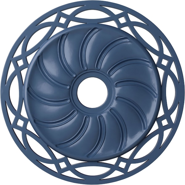 Ekena Millwork Loera Ceiling Medallion (Fits Canopies up to 6 1/4"), 26 5/8"OD x 4 1/2"ID x 1 3/8"P, Americana CM26LOAMF - main
